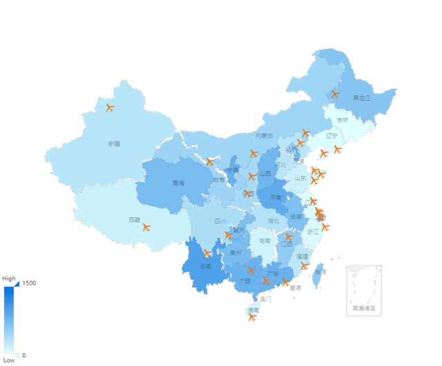 地图散点的数值显示问题