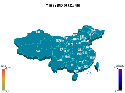 全国行政区划3D地图