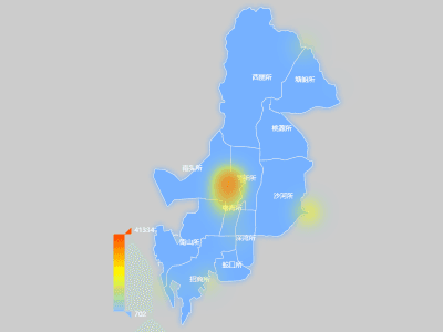 深圳市南山区地图结合热力图