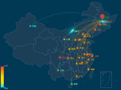 动态地图飞线图